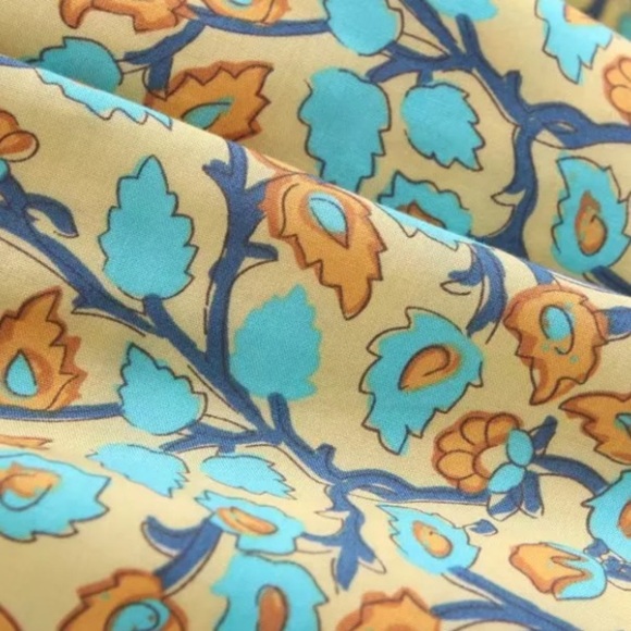 Golden Fields Bohemian Floral Long Sleeve Gypsy Blouse - Picture 5 of 5